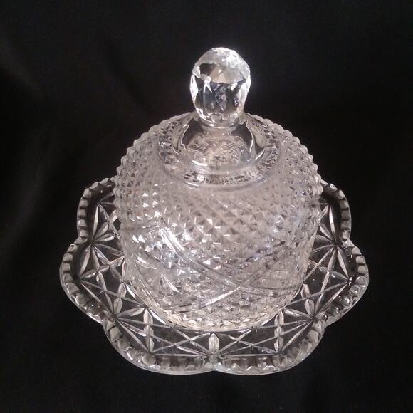 Vintage Fostoria for Avon Pressed Glass Domed Butter Dish - Picture 1 of 16